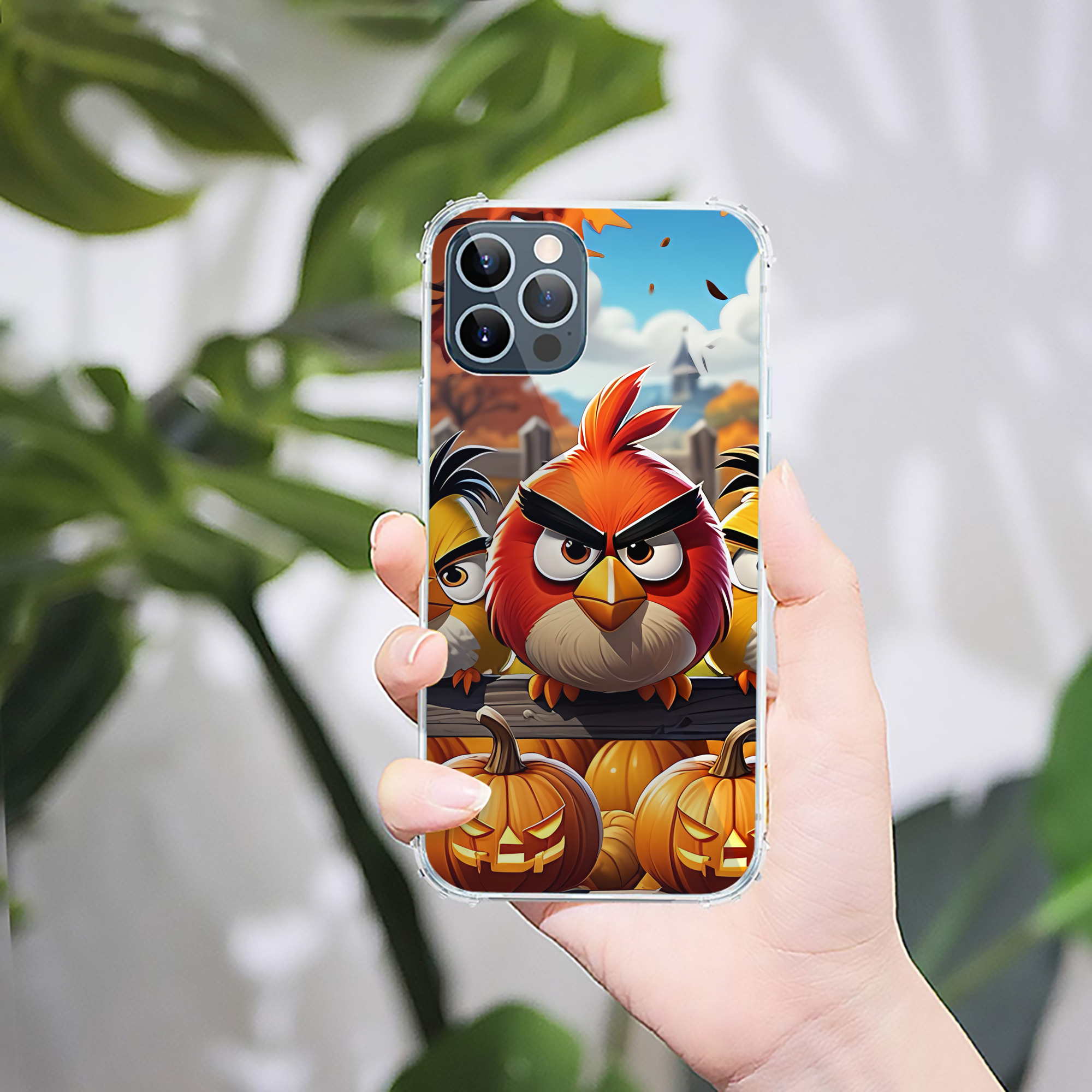 （画像用） Angry Birds アングリーバード 【iPhone 12シリーズ対応】透明スマホケース（クリアソフトケース）